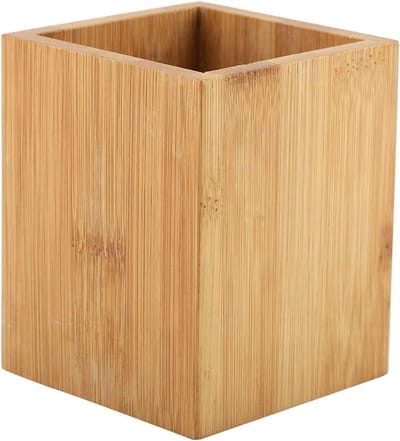 Bamboe Penhouder voor Kantoor en School, Organizer voor Potloden en Bureauaccessoires, Houd je Bureau Opgeruimd
