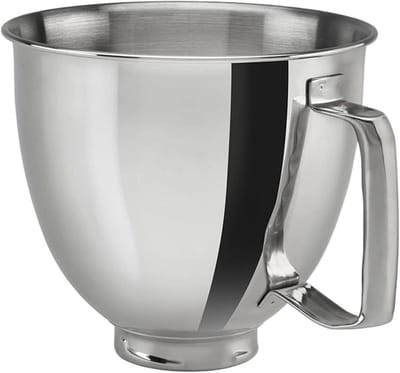 Mixkom Keukenmachine - Roestvrijstalen kom - Beslag Maken - Voedselveilig Materiaal - 4.5QT 5QT - Zilverkleurig