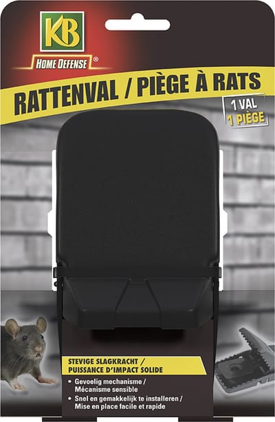 KB Home Defense - Kunststof Rattenval - Voor binnen en buiten - Herbruikbaar - Rattenklem - Rattenbestrijding
