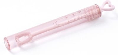Partydeco Bellenblaas voor Bruiloft/trouwerij party - 48x stuks - uitdeel flesjes - roze met hartje