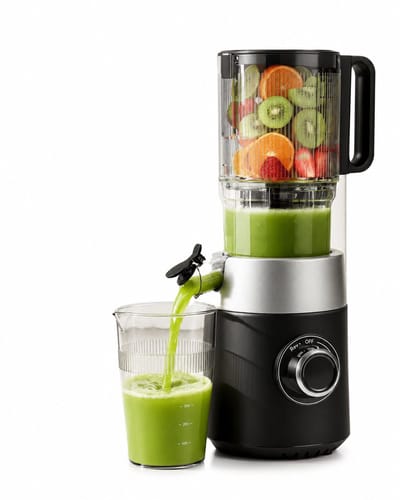 Celestul Healthy Slowjuicer - Sapcentrifuge - XXL Vulopening - Verticaal - Juicer - Groenten- en Fruitpers - 135mm - 220W - 700ml - Zwart