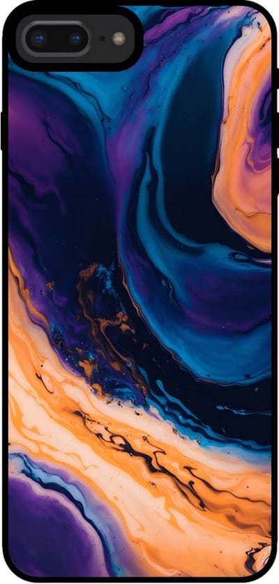 Smartphonica Telefoonhoesje voor iPhone 7/8 Plus marmer look - backcover marmer hoesje - Blauw geschikt voor Apple iPhone 7 Plus;Apple iPhone 8 Plus