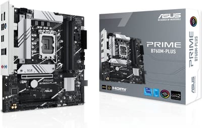 ASUS PRIME B760M-PLUS Moederbord - Intel B760 - Intel LGA1700 - DDR5 RAM - Micro-ATX