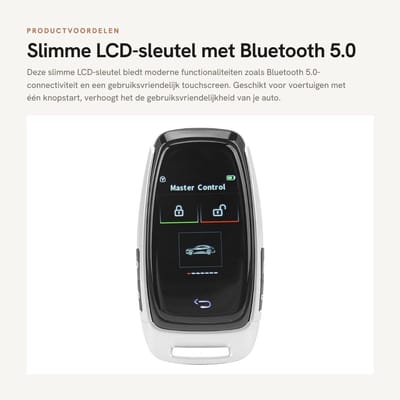 Dailygoods - Slimme LCD-sleutel met Bluetooth 5.0 en Touchscreen