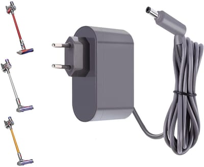 Oplader - 26.1V-lader - Geschikt voor Dyson V6 V7 V8-stofzuiger - Vervangende oplader - Kabel 1,8 m - netadapter voor stofzuiger - Stofzuiger Stroomadapter - Stofzuigeradapter - Stofzuigerlader - Universeel - netadapter