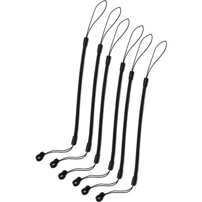 6 STuks Elastisch Pen Lanyard Intrekbaar Veerlus Band Anti-Verlies Pen Leash met Ring voor Vastmaken Tekenpennen