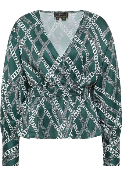 Faina Blouse tassia Dames Donkergroen Veelkleurig