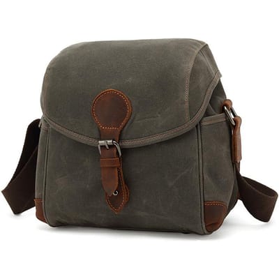 Vintage Canvas Schoudertas Waterdichte Camera Mannen Voorhuid Crossbody Camera Tas Tote