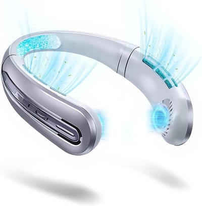 Nek ventilator - Nek ventilator met koeling - Nekventilator oplaadbaar - Nek ventilator oplaadbaar usb -5000mAh - 5 Snelheden - Handsfree Ventilator - Persoonlijke Koeling - Voor Reizen - Sport - Kantoor - Camping