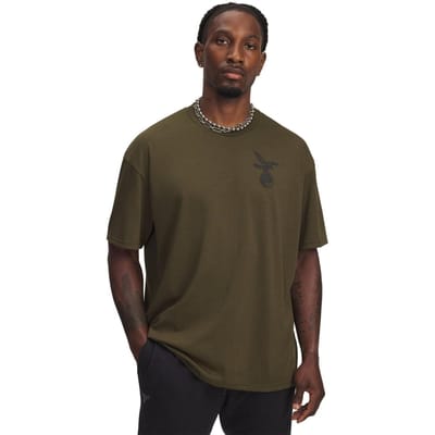 Under Armour Heren-T-shirt met 'Project Rock'-print (Groen)