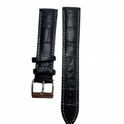 Horlogebandje leer zwart 20 mm - Charme Bijoux