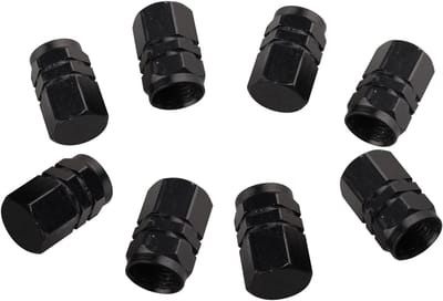 Set van 8 Stuks Hexagon Aluminium Ventieldoppen voor Auto, Fiets en Truck - Bescherming voor Banden en Ventielen