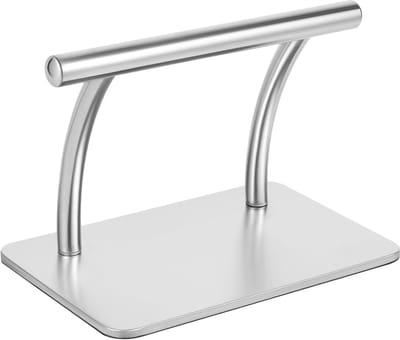 Voetsteun Salon - Voetenbank Bureau - Comfortabel Zitten - Roestvrij Staal - 30x18cm - Zilver