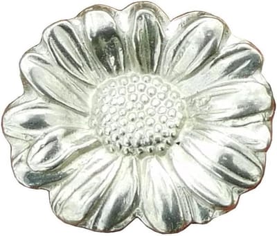 Bloem Broche - Zomer Broche - Accessoire Versieren - Handgemaakt Tin - 3x3x3 cm - Zilverkleurig