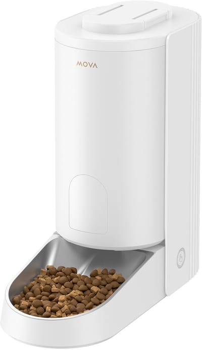 MOVA PF10 Pro – Automatische Voerautomaat voor Katten en Kleine Honden – 3.4L Voerbak met App-Bediening - Weegschaal & Anti-Verstopping Systeem