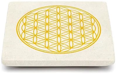 Wierookbrander Bloem des Levens zandsteen – 10 cm x 10 cm