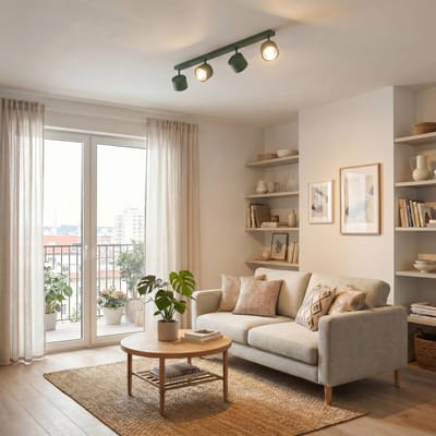 Argon Plafondspot Chloe, groen, 4-lamps, verstelbaar