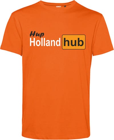 T-shirt Hup Holland Hub | Koningsdag kleding | Oranje Shirt | Oranje | maat XS