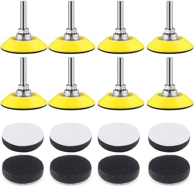 Polijstpad Adapter Set met 8 Stuks, 50mm Schuurpads en Spray Pads voor Efficiënt Schuren en Polijsten