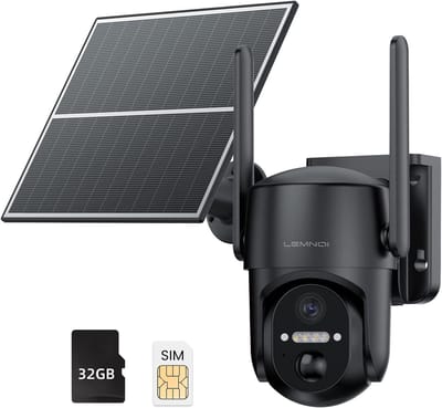 Thijox - 4G LTE Beveiligingscamera voor Buiten met SIM-kaart, 2K Nachtzicht in Kleur, PIR-Bewegingsdetectie, Weerbestendig voor Tuin, Camping en Bevei