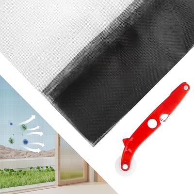 Vliegenhor voor ramen en deuren, op maat te snijden, insectenwerend gaas, veilig voor katten, ideaal voor balkon en slaapkamer, 120 cm