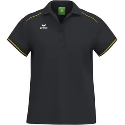 Erima Cmpt 3 Wings Polo Dames - Zwart / Geel | Maat: 40