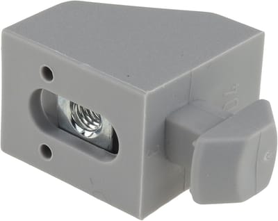 Verbindingselement Kunststof - Draaibaar Profielstuk - Machinebouw Assemblage - Glasvezel Versterkt PA - Groef 10 Type B - Grijs