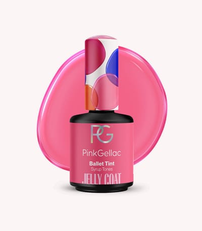 Pink Gellac Jelly Coat Gellak - Ballet Tint 15ml - Roze Glitter Gel Nagellak - Modern Masquerade Collectie - Gel Nagels Producten