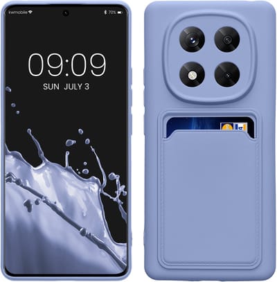 kwmobile telefoonhoesje geschikt voor Xiaomi Redmi Note 14 Pro 5G / Redmi Note 14 Pro Plus 5G / Poco X7 - Hoesje met pasjeshouder - TPU case in lavendel