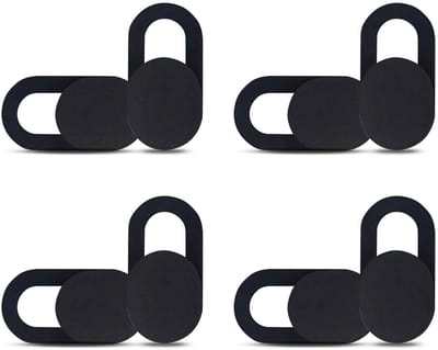 Peysaitr - Webcam Cover - Schuifdeksel - Privacy Bescherming - Geschikt voor Laptop, Tablet & Telefoon - Zwart - 18.5x9x0.7mm - 8 Stuks
