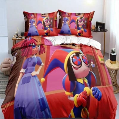 DE GEWELDIGE DIGITALE CIRUS Cartoon Beddengoed Set Dubbel Twin King Dekbedovertrek Dekbedovertrek Kussensloop Jongens Meisjes Volwassenen Slaapkamer 135x200cm 2pcs