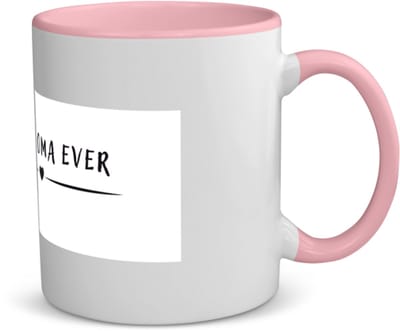 Akyol - beste oma ever koffiemok - theemok - roze - Oma - grandma - leuk cadeau voor je oma - 350 ML inhoud