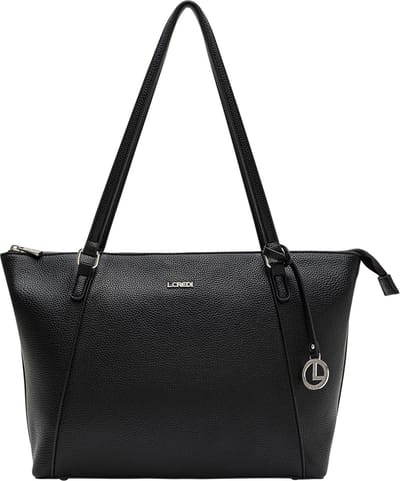 L.CREDI Schoudertas Michaela Shopper Black Zwart