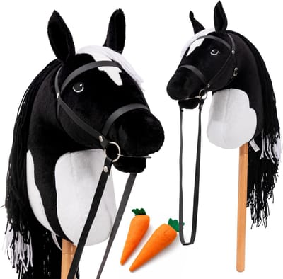 Stokpaard Spullen - Hobby Horse -Zwart en wit