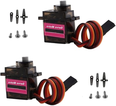 2 Stuks 9G Micro Servo Motoren voor RC Robotarmen, Vliegtuigen en Auto's - Mini Servos voor Arduino Projecten en Modelbouw met Kabel