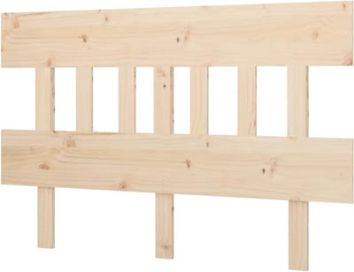 Hoofdbord met bekleding - Bed hoofdeinde - Slaapkamer decoratie - Massief grenenhout - 1435 x 81 cm - Houtkleur