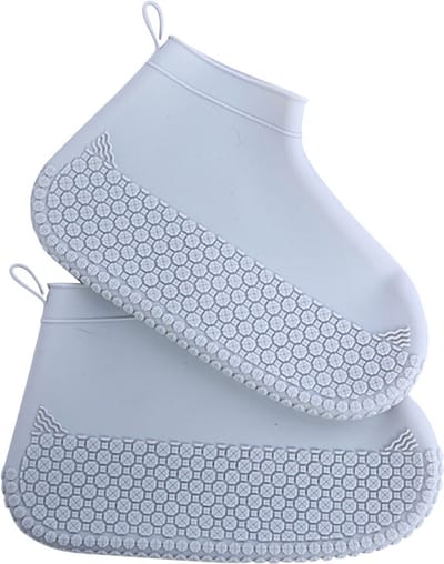 Herbruikbare Siliconen Overschoen voor Kinderen - Maat 28 tot 34 - Waterdicht - Regen Cover - Antislip -  Schoen Beschermers - Flexibele Cover - 1 Paar - Grijs