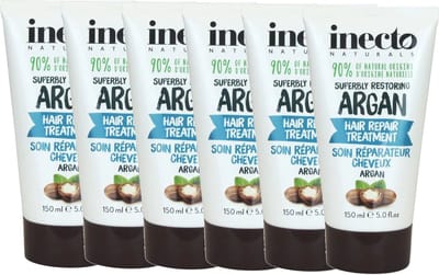 Inecto - Argan Hair Repair Treatment - 6 pak - Hydraterend - Kalmerend - Natuurlijk