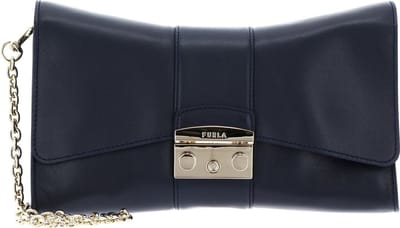 FURLA Leren Schoudertas Koppeling Metropolis Shoulder Bag Remix Mediterraneo Donkerblauw