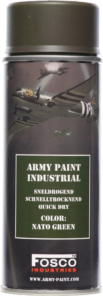 Fosco - Spuitbus legerverf - Mat groen - Nato Green - 400ml
