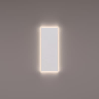HIPP Design Toiletspiegel - Rechthoekig - 25 x 80 x 3 cm - met Indirecte 3000K Warme LED Verlichting - Extern Geschakeld