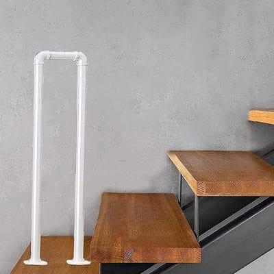 Veiligheidsleuning - Trapleuning - Trap Lopen - Smeedijzer Constructie - 95 cm - Wit