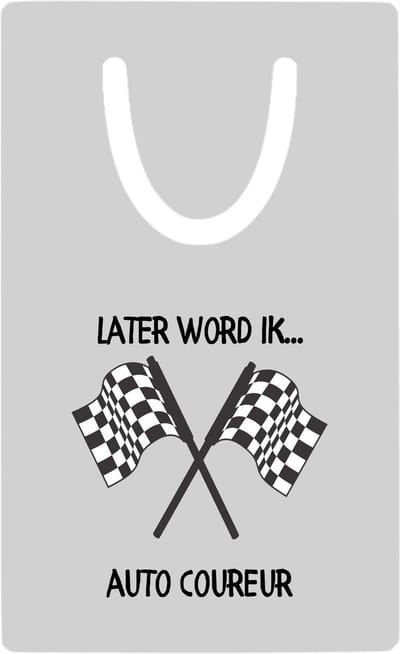 Hacebo® - Later word ik autocoureur metalen boekenlegger - Auto - Coureurs - Auto liefhebbers - autosport - motorsport Bladwijzer boekenleggers - 7.6 cm x 5cm