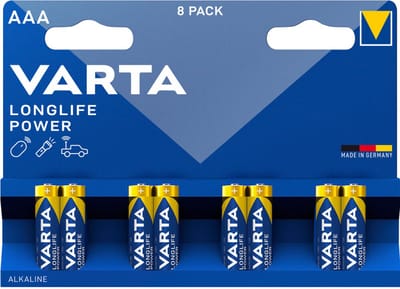 Varta Longlife Power Alkaline Batterijen AAA - 20 x 8 stuks - Voordeelverpakking