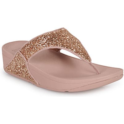 FitFlop Lulu Glitter Toe-Thongs PU Glitter Dames Slippers - Rose Gold