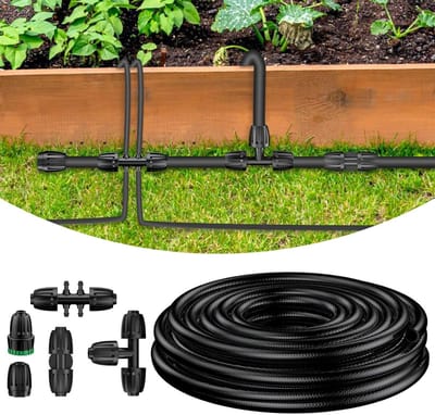 Hoge kwaliteit 7,6 m lange PVC-slang van 1,27 cm met 5 handige accessoires voor tuin en irrigatie
