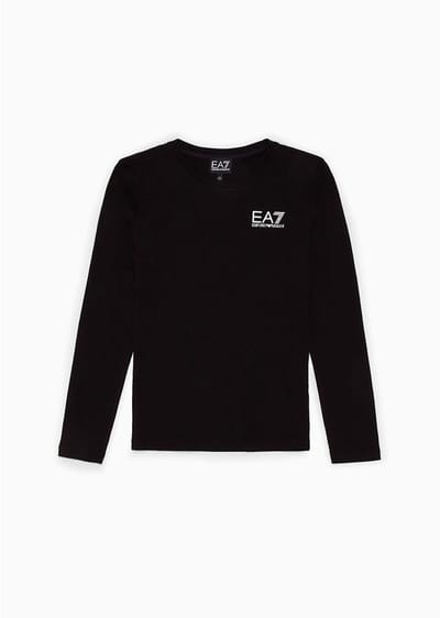 Ea7 Emporio Armani 8nbt52_bj02z T-shirt Met Lange Mouwen Zwart 14 Years Jongen