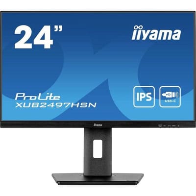 iiyama ProLite XUB2497HSN-B2 - 24 inch - Full HD - IPS - USB-Hub (5x) - USB-C Dock