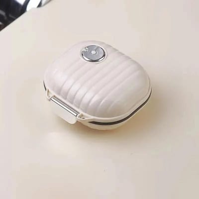 Boîte d'emballage de médicaments portable, distributeur de pilules, scellée et étanche à l'humidité, boîte à médicaments multi-grilles blanc