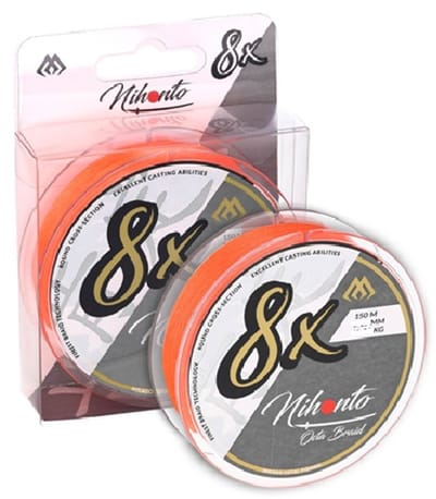 Gevlochten Vislijn 0,40 mm – 39,8 kg – 150 m – Fluo Oranje – 8X – Mikado